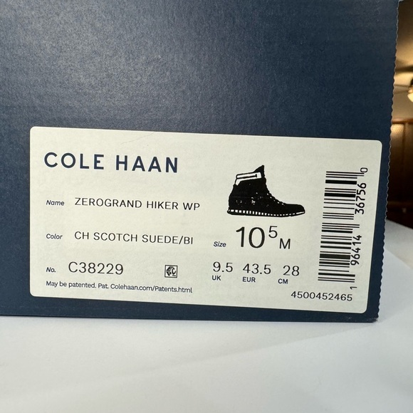 NEW - Cole Haan - Brown Men's Zerøgrand Waterproof Hiker Boot - Picture 8 of 9